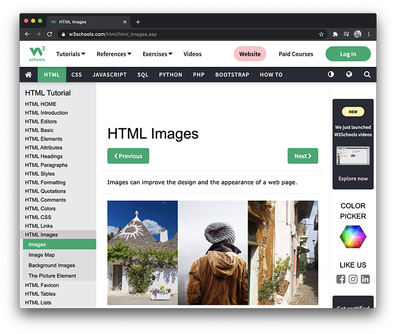 W3Schools HTML Images